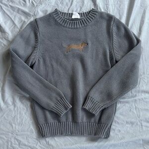 Jamie Kay blue/gray Sweater with Dog embroidery
